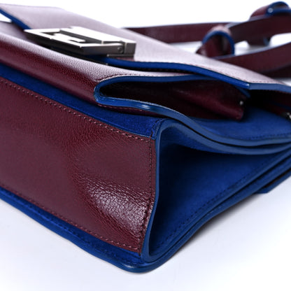 Givenchy Goatskin Suede Small GV3 Shoulder Bag Aubergine Blue 9 of 11