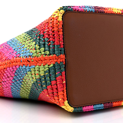 Valentino Garavani Raffia Calfskin Rockstud Summer Tote Multicolor 7 of 10
