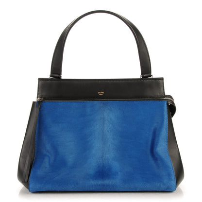Celine Pony Hair Medium Edge Shoulder Bag Ocean Blue 1 of 9
