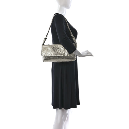 Chanel Metallic Glazed Calfskin Perforated Rodeo Drive Flap Silver 2 of 9
