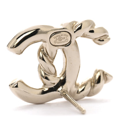 Chanel Twisted CC Earrings Gold 4 of 5