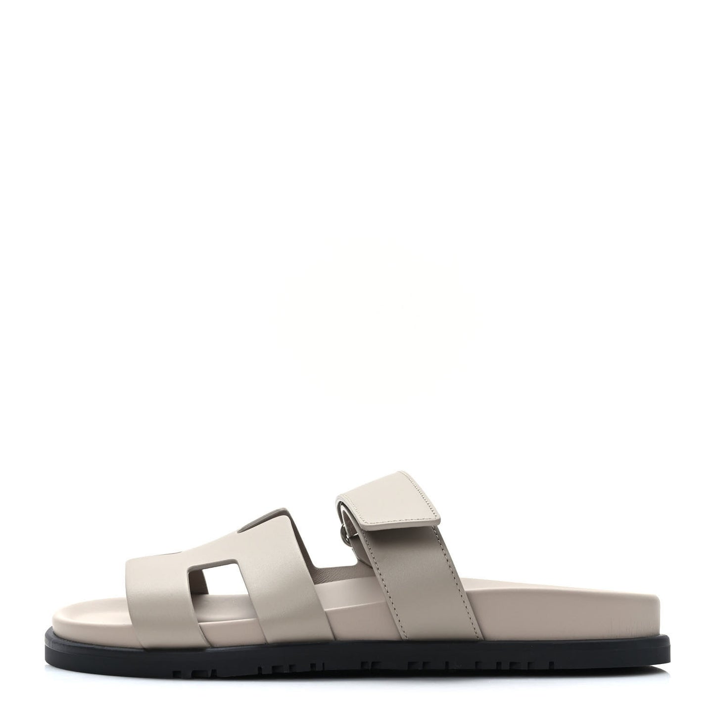 Calfskin Womens Chypre Sandals 38.5 Beige Mastic