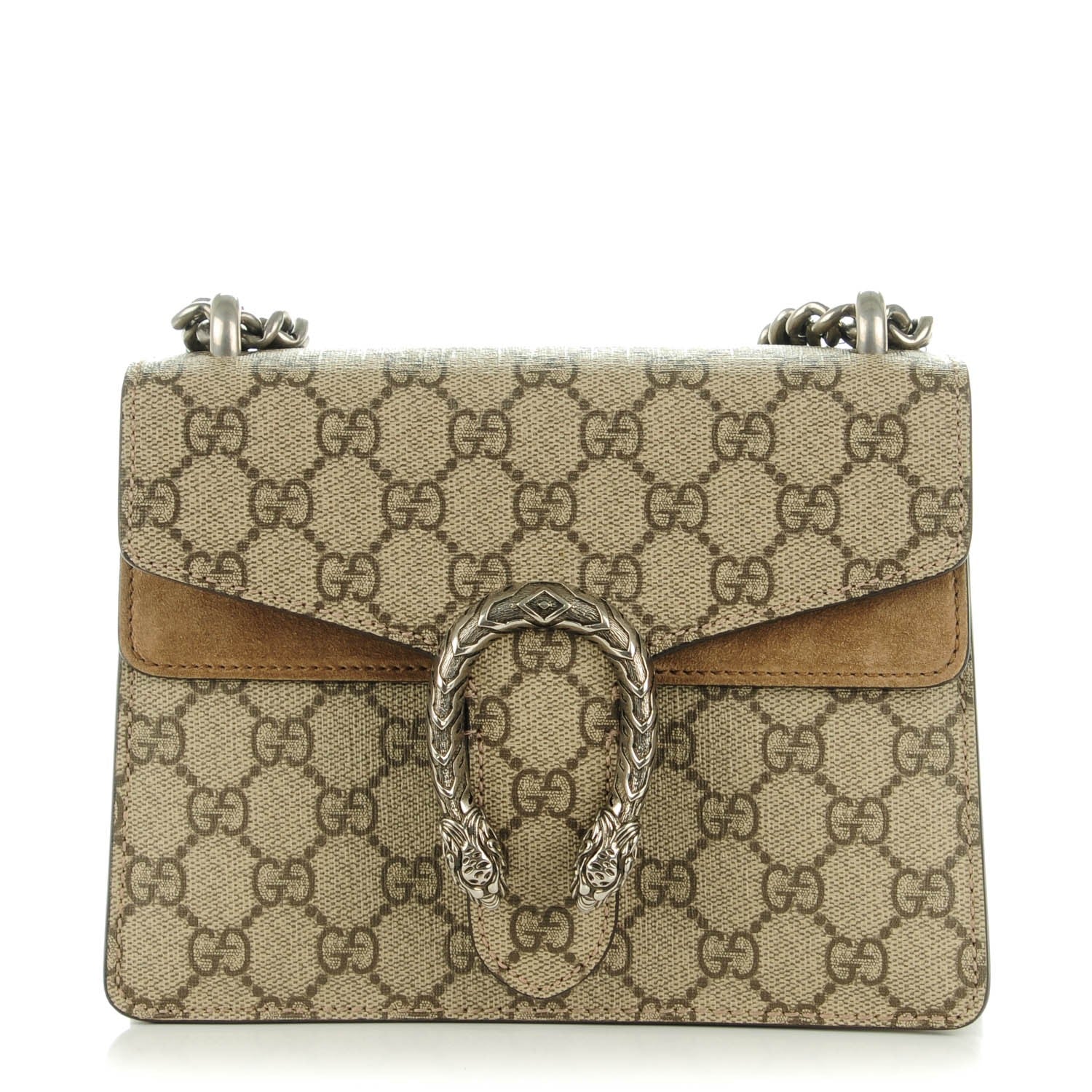 Gucci GG Supreme Monogram Mini Dionysus Shoulder Bag Taupe 1 of 8