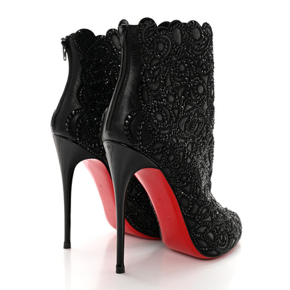 Christian Louboutin Calfskin Strass Rihanini 120 Booties 40 Black 4 of 12