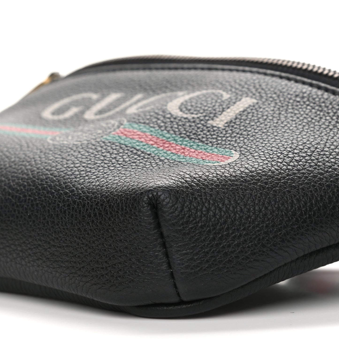 Grained Calfskin Small Logo Belt Bag Black