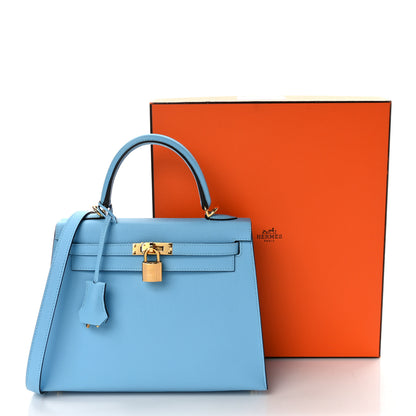 Hermes Epsom Kelly Sellier 25 Celeste 10 of 10