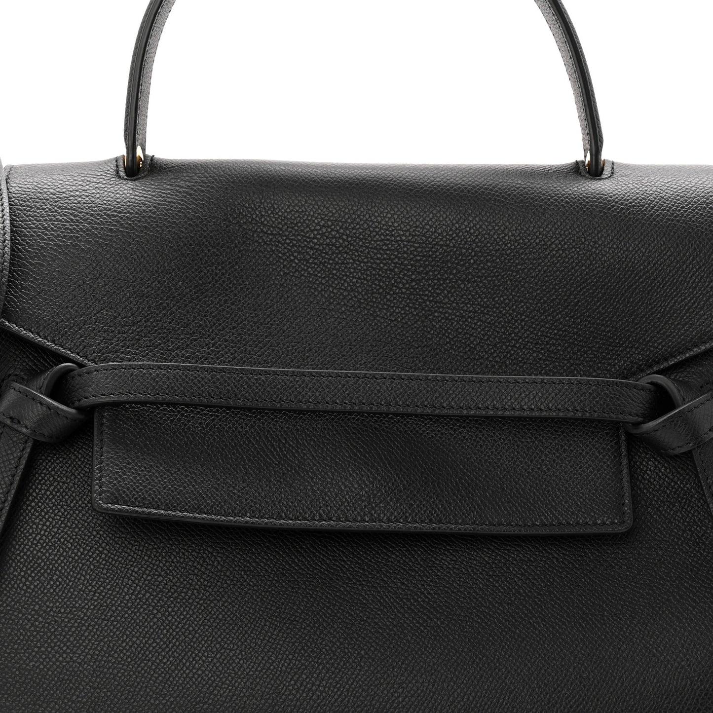 Grained Calfskin Mini Belt Bag Black