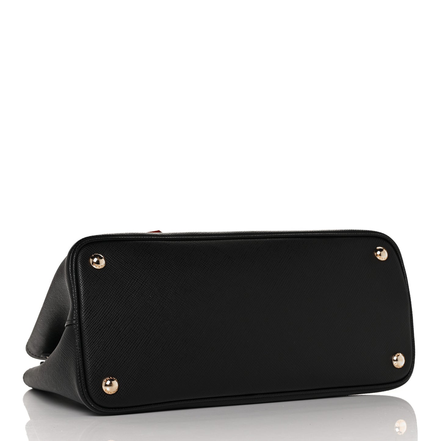 Saffiano Cuir Small Double Bag Black Fuoco