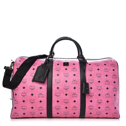 MCM Visetos Large Traveler Weekender Bag Pink 1 of 7