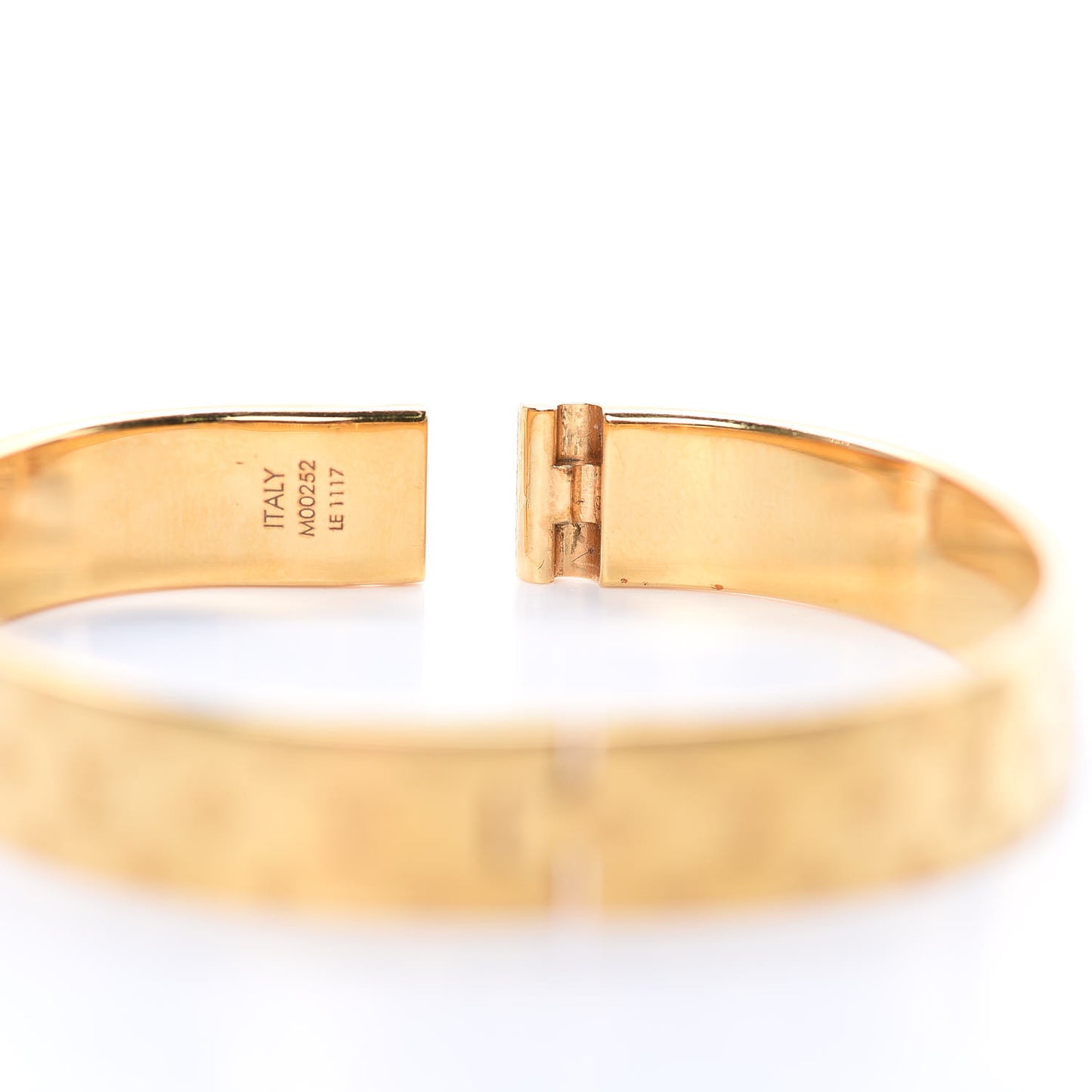 Brass Monogram Nanogram Cuff M Gold