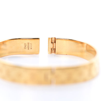 Louis Vuitton Brass Monogram Nanogram Cuff M Gold 7 of 8