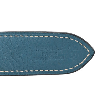 Hermes Taurillon Clemence Trim II 35 Shoulder Bag Blue Jean 6 of 11
