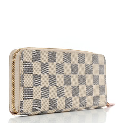 Louis Vuitton Damier Azur Clemence Wallet Rose Ballerine 3 of 7