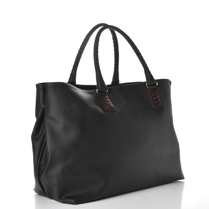 Bottega Veneta Rubberized Canvas Large Marco Polo Tote Black 3 of 12
