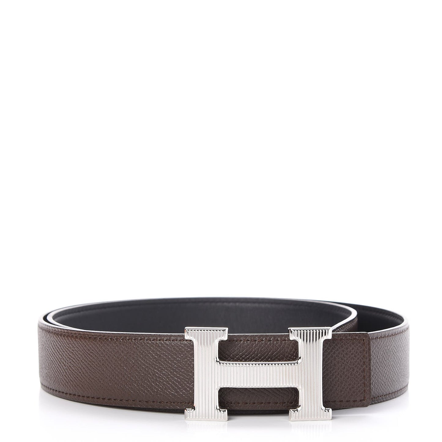 Swift Epsom 32mm Striee H Belt 90 Black Chocolate