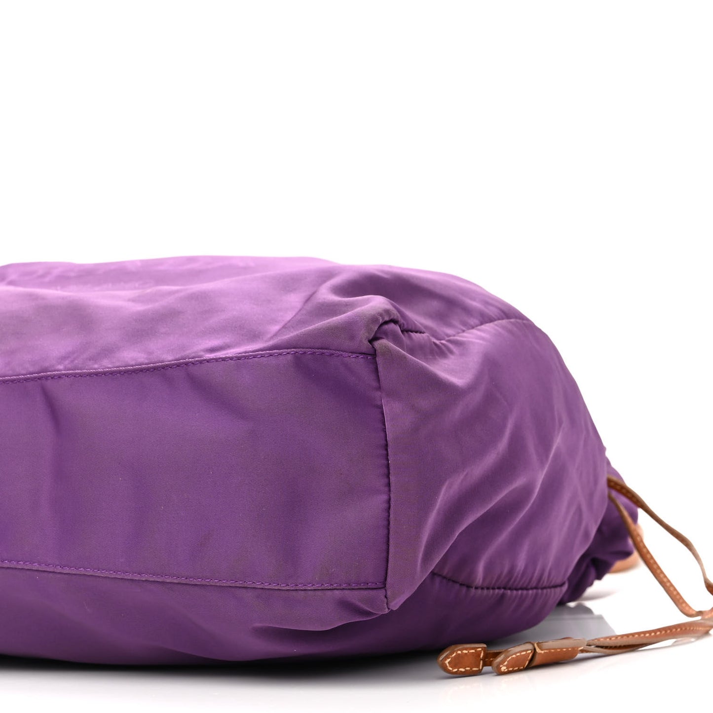 Tessuto Nylon Jacquard Logo Drawstring Tote Viola