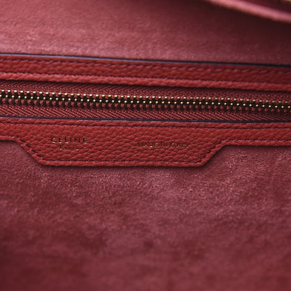 Celine Drummed Calfskin Micro Luggage Merlot 5 of 12