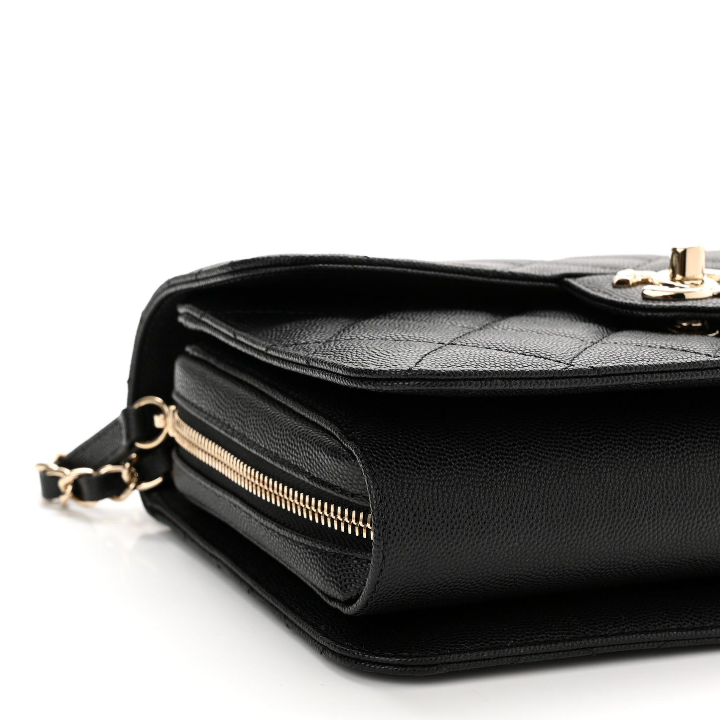 Caviar Quilted Large Like A Wallet Flap Black