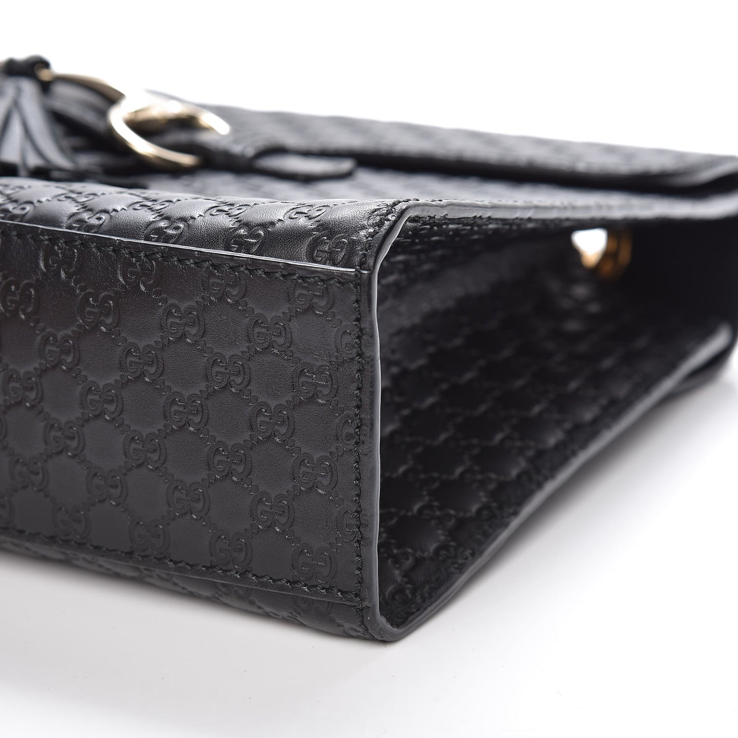 Microguccissima Medium Emily Chain Shoulder Bag Black
