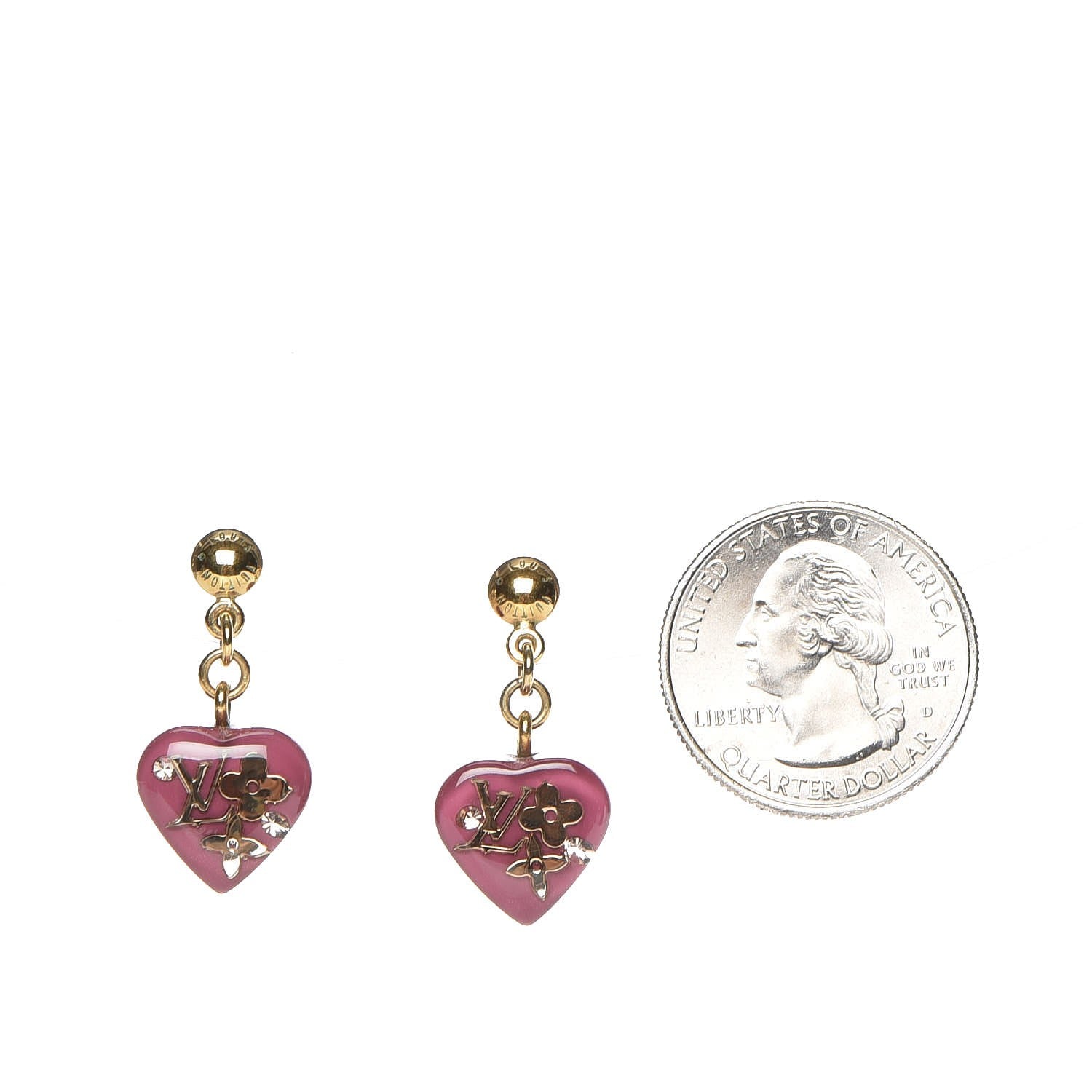 Louis Vuitton Inclusion Heart Earrings Rouge Fauviste 2 of 4