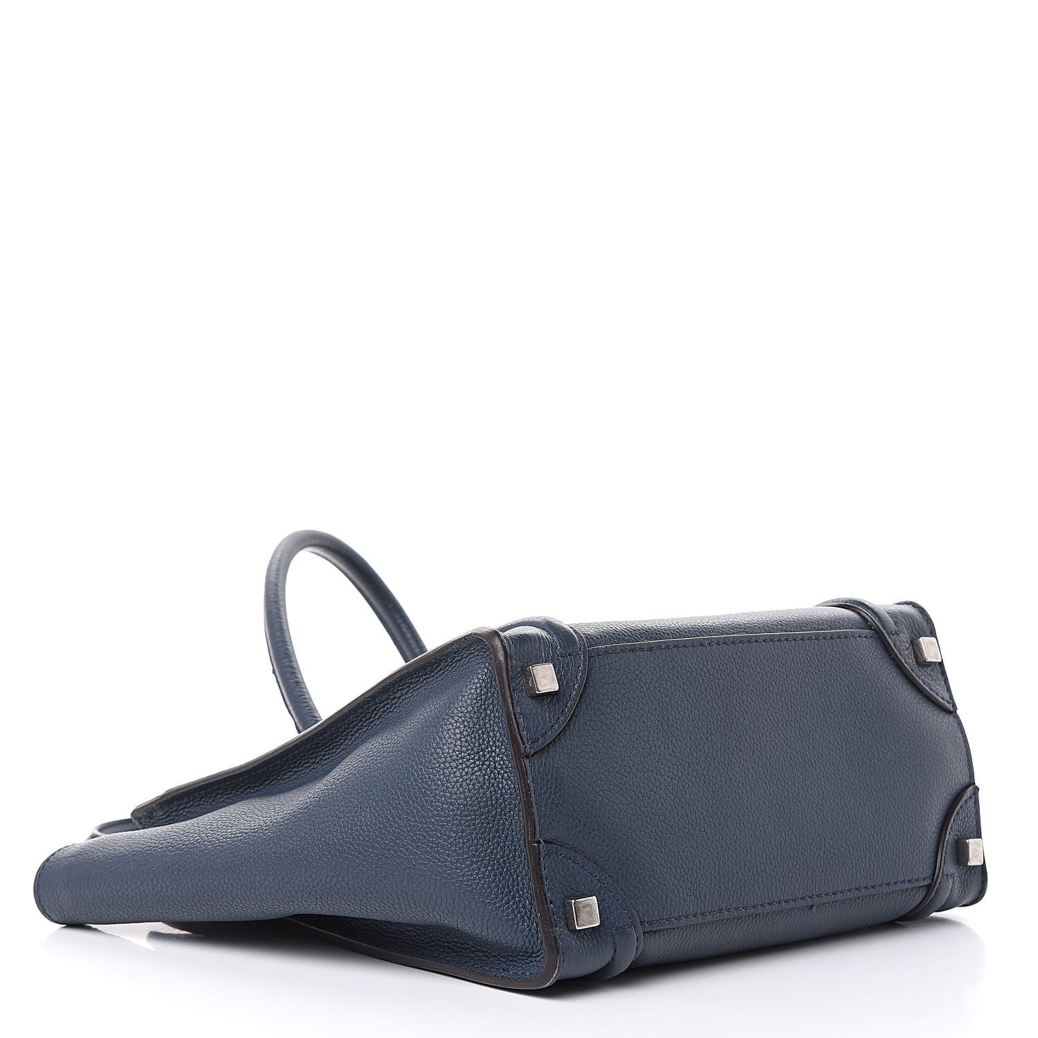 Celine Drummed Calfskin Micro Luggage Orage 4 of 17
