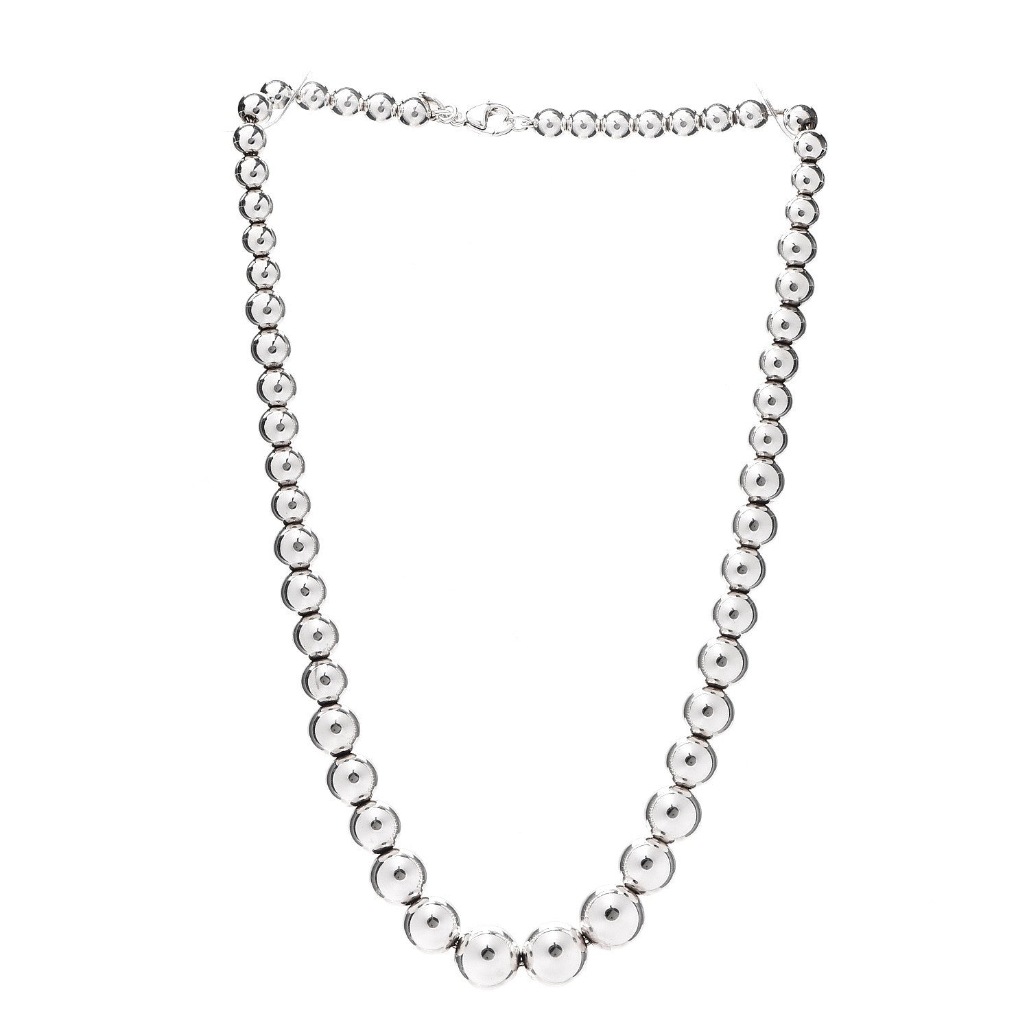 Tiffany Sterling Silver HardWear Graduated Ball Necklace 2 of 3