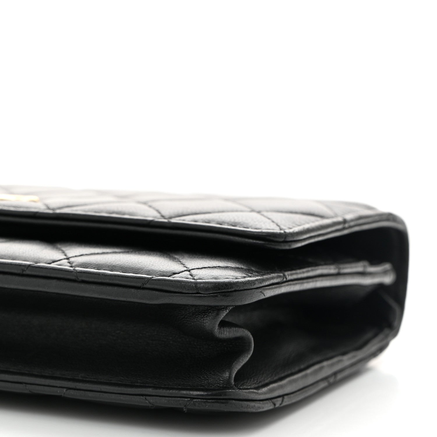 Chanel Lambskin Quilted Trendy CC Wallet On Chain WOC Black 9 of 10