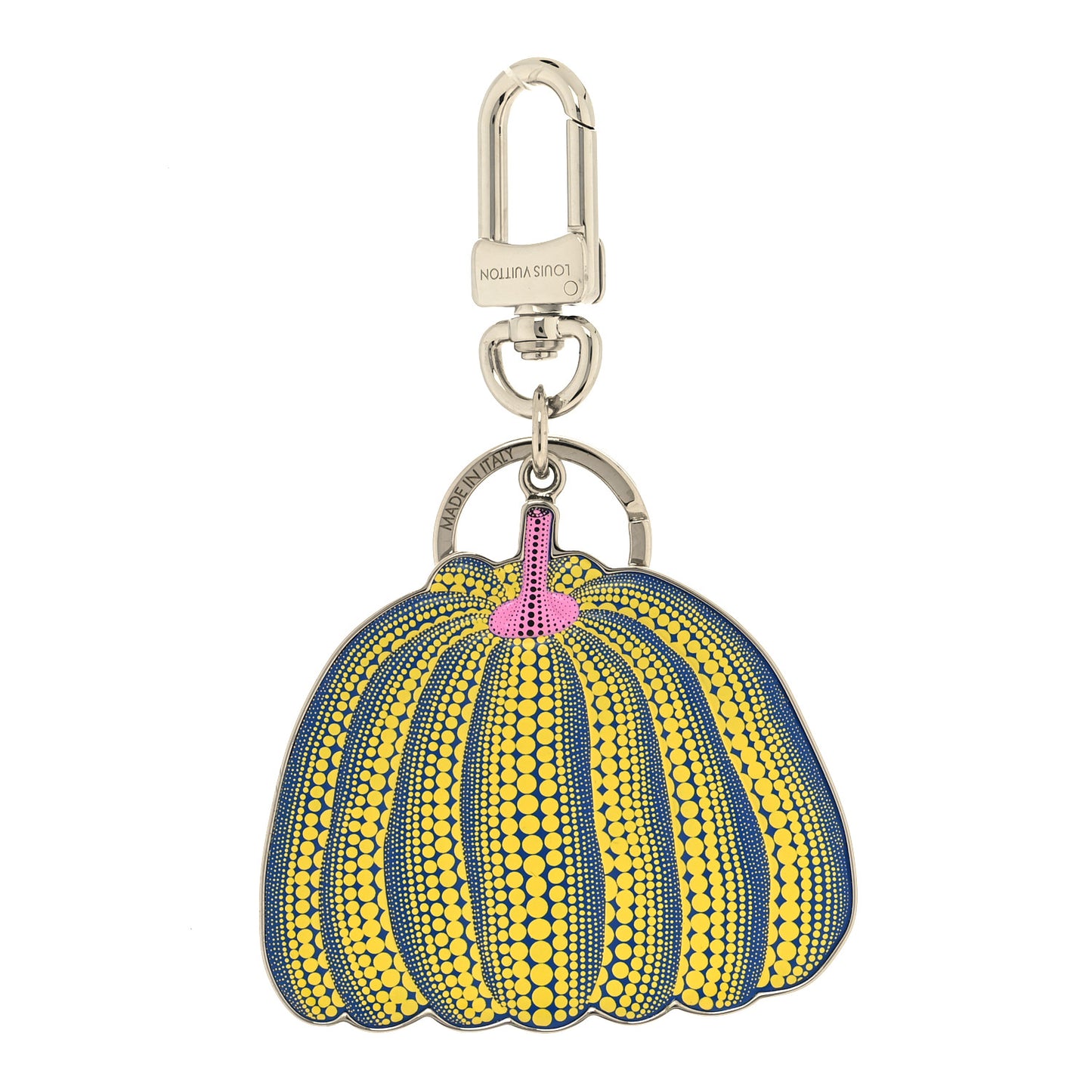 LV X YK Pumpkin Key Holder Bag Charm Yellow