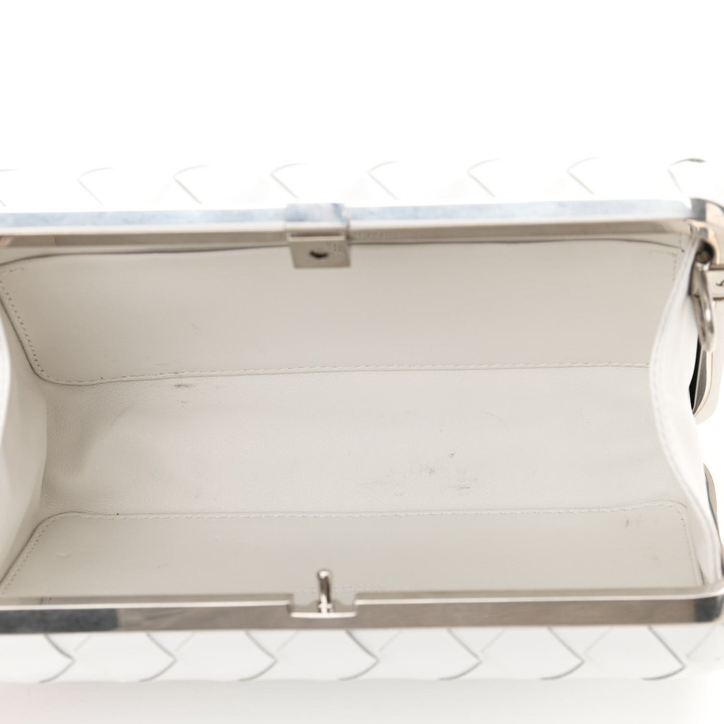 Spazzolato Intrecciato Mens Crossbody Messenger Bag White