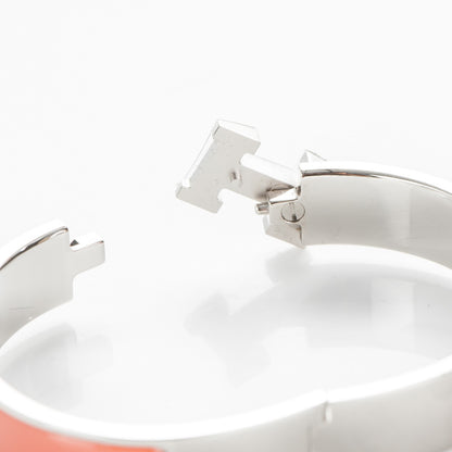 Hermes Enamel Narrow Clic Clac H Bracelet PM Mango 4 of 6