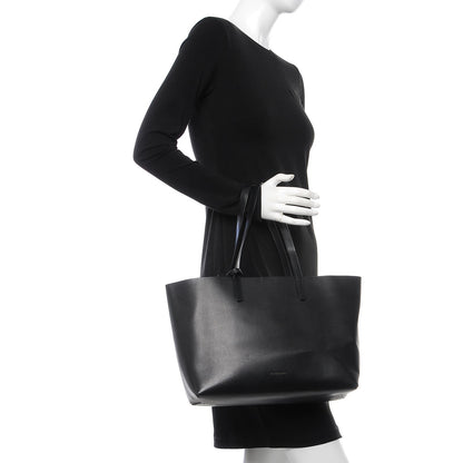 Mansur Gavriel Calfskin Small Shopping Tote Black Blue 2 of 13