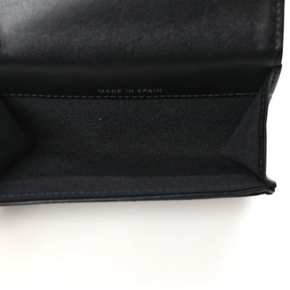 Chanel Lambskin Quilted Flap Crystal Star Card Holder Wallet Black 4 of 7