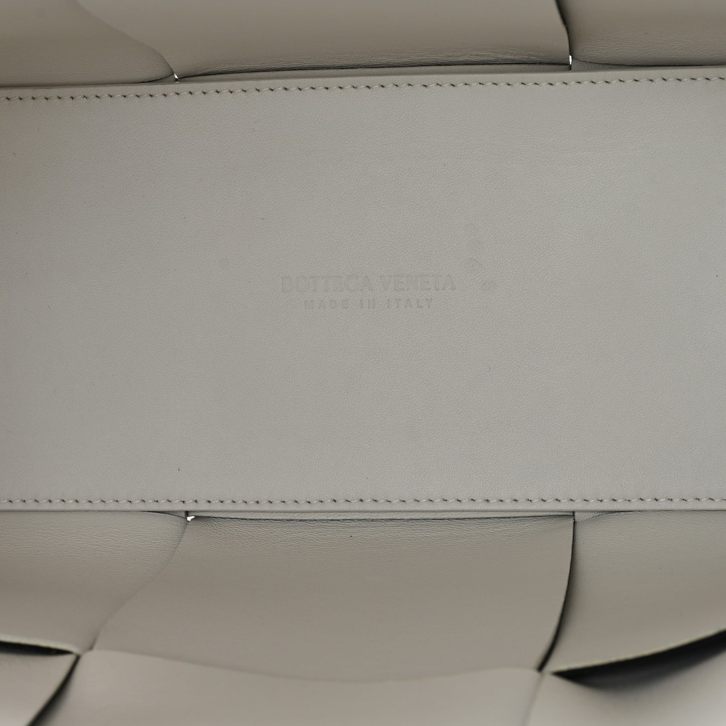 Nappa Maxi Intrecciato Small Arco Tote Black White