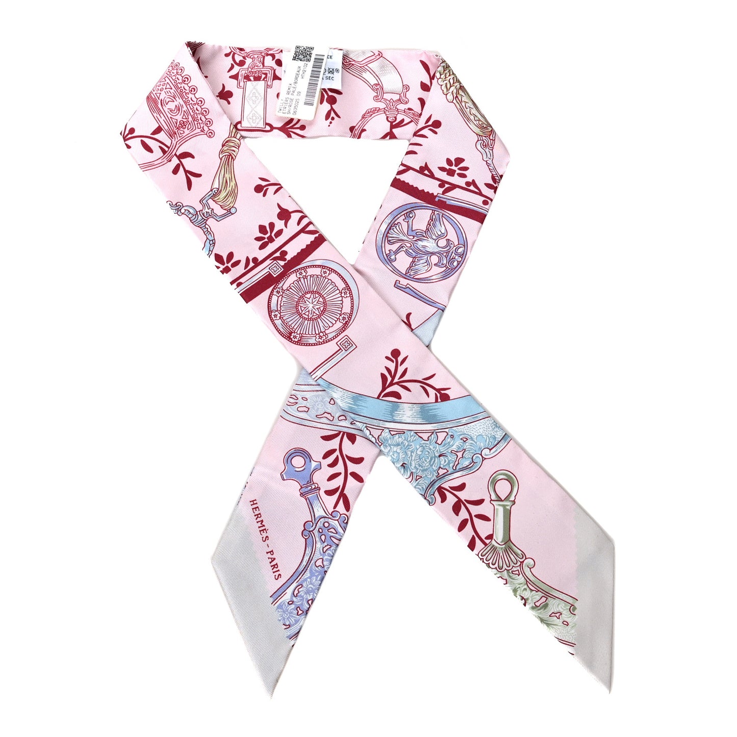Silk Etriers Remix Twilly Rose Pale Bordeaux