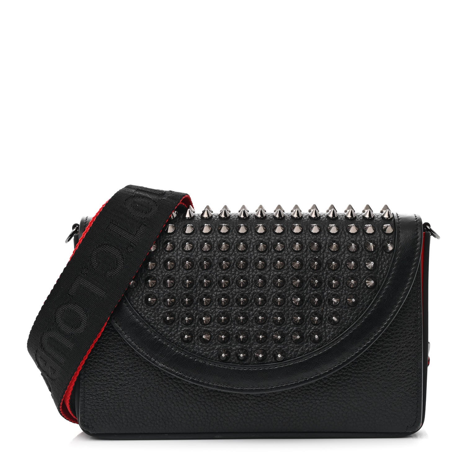 Christian Louboutin Calfskin Funky Spikes Wallet on Strap Black 1 of 20