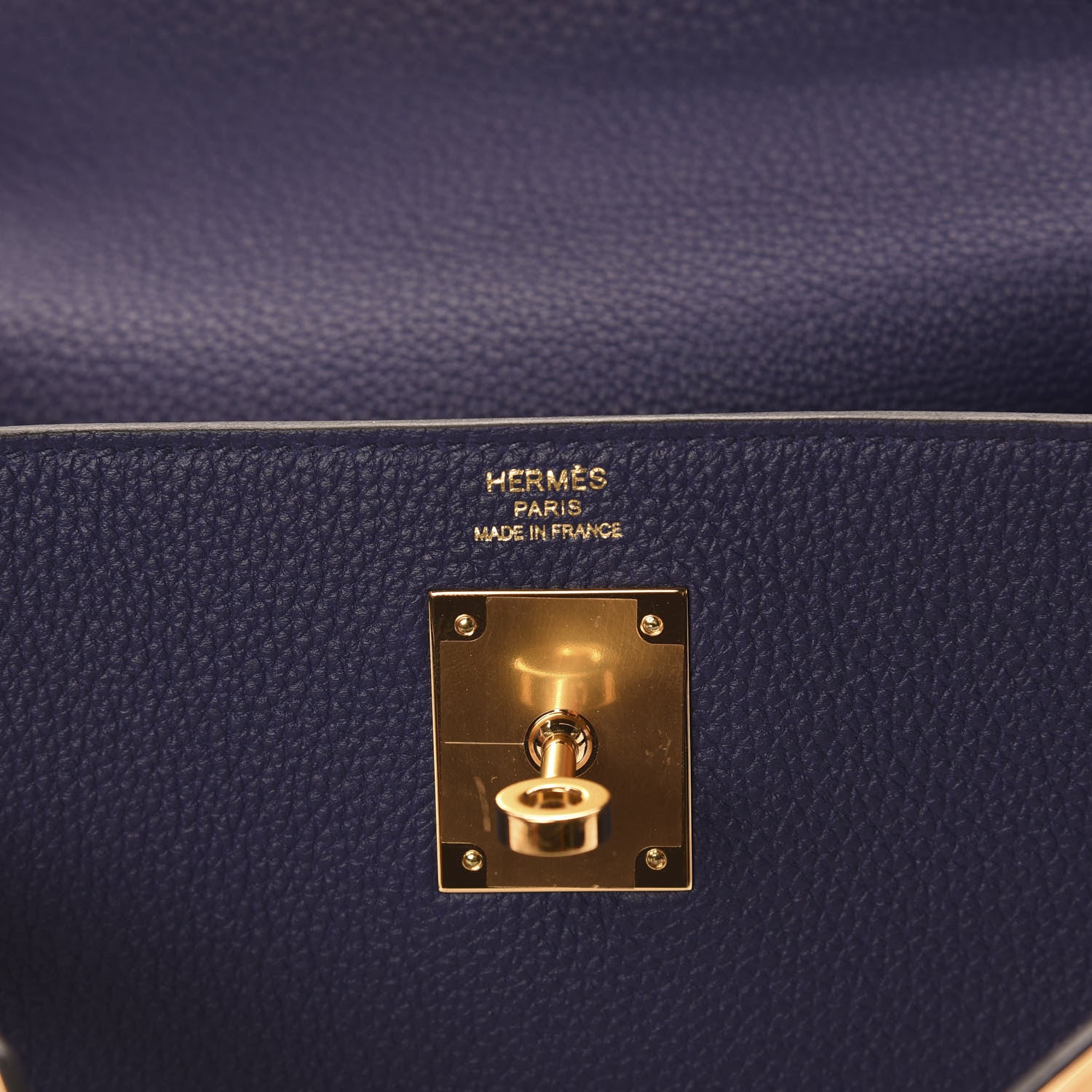Hermes Togo Kelly Retourne 28 Bleu Encre 7 of 16