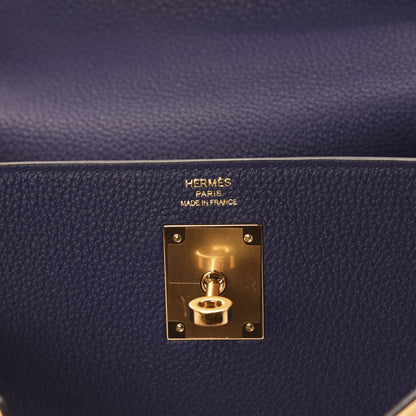 Hermes Togo Kelly Retourne 28 Bleu Encre 7 of 16