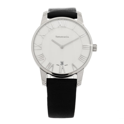 Tiffany Stainless Steel Calfskin 37mm Atlas 2-Hand Quartz Watch 1 of 4
