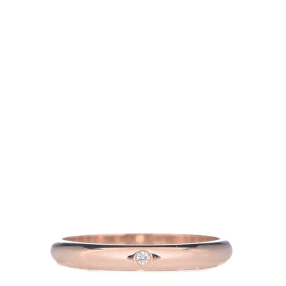 Cartier 18K Pink Gold Diamond 2.6mm 1895 Wedding Band Ring 54 6.75 1 of 5