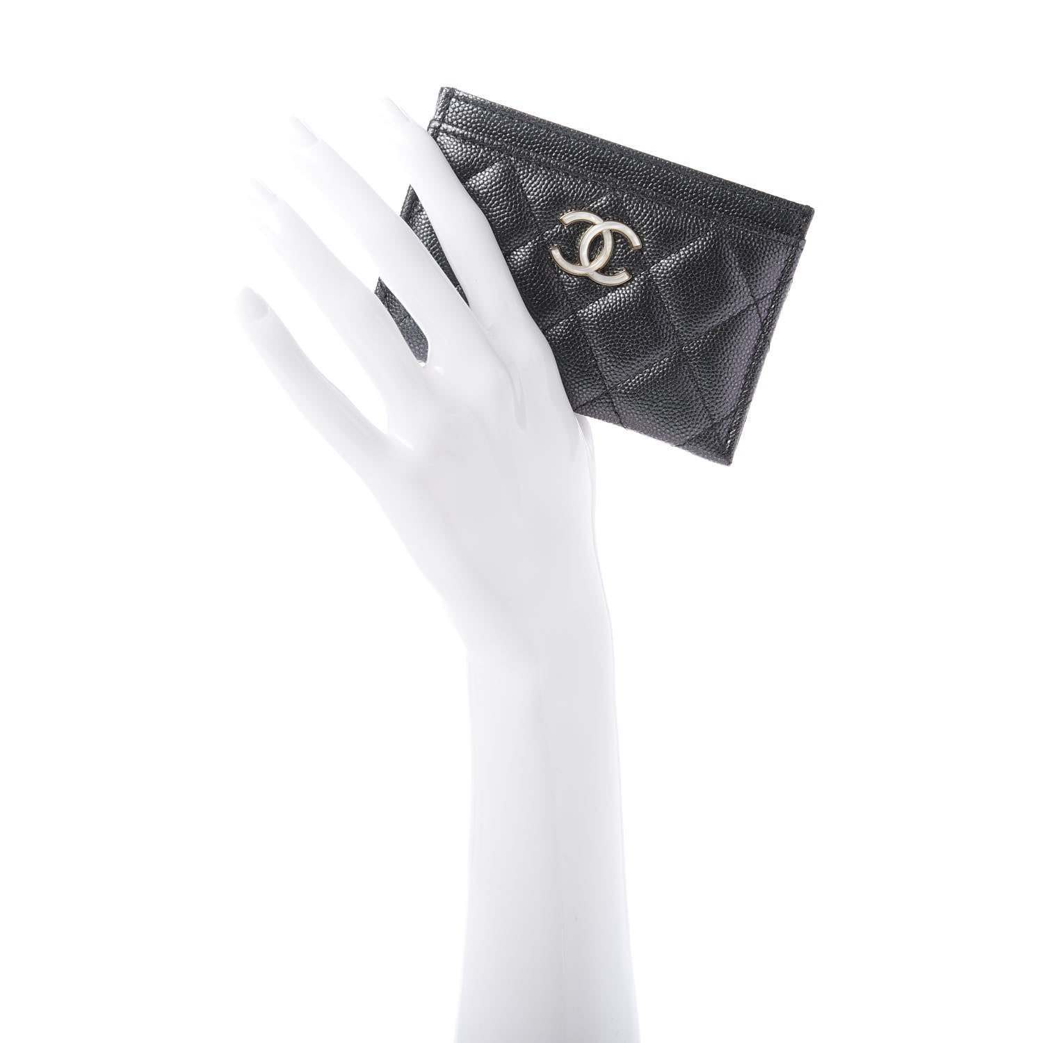 Chanel Iridescent Caviar Quilted Card Holder Black 2 of 9