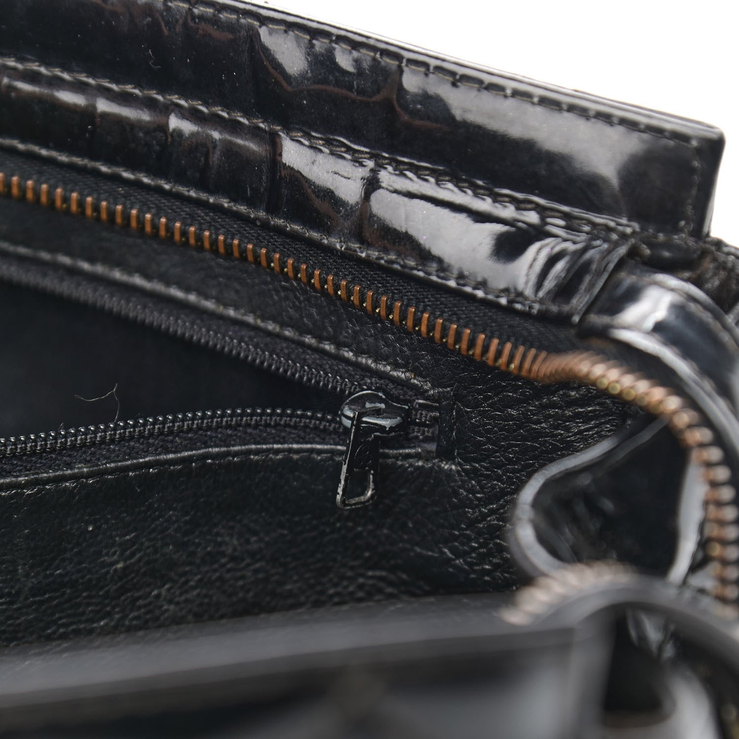 Chanel Patent Quilted CC Shoulder Bag Black 12 of 21