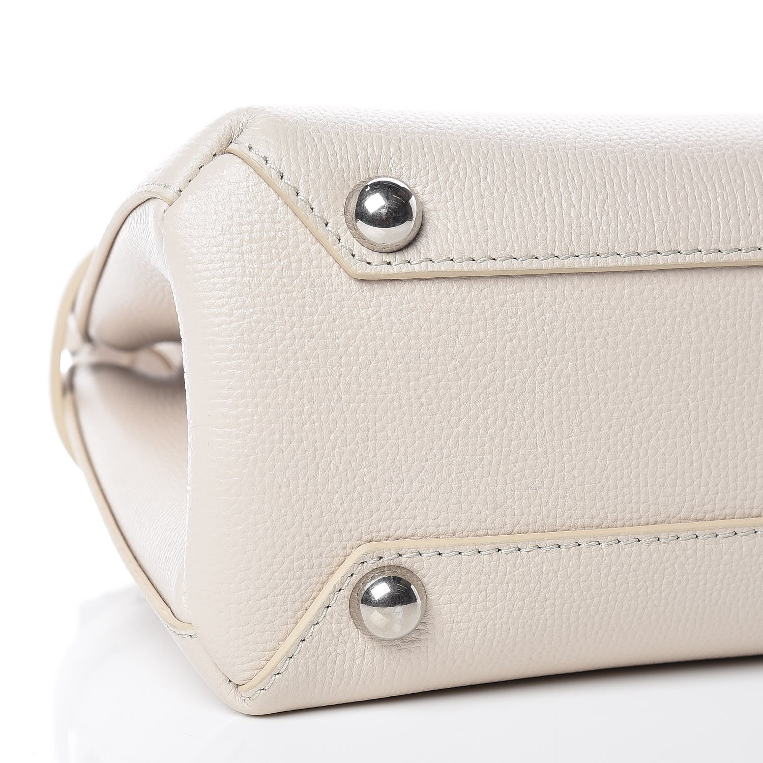 Burberry Grainy Calfskin House Check Small Banner Tote Limestone 8 of 9