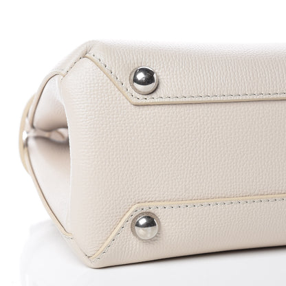 Burberry Grainy Calfskin House Check Small Banner Tote Limestone 8 of 9