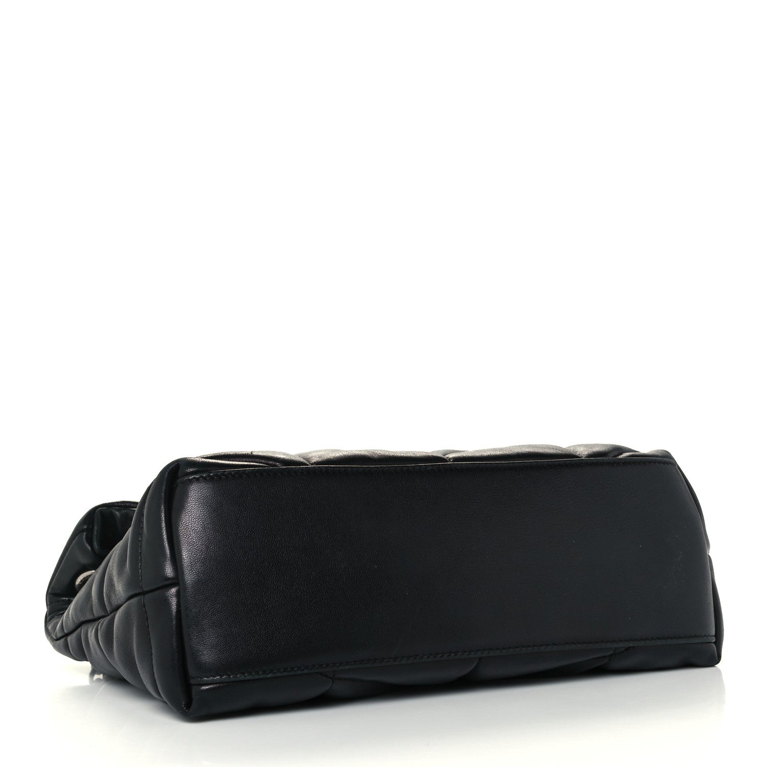 Saint Laurent Lambskin Quilted Small Loulou Puffer Monogram Chain Satchel Black 4 of 11