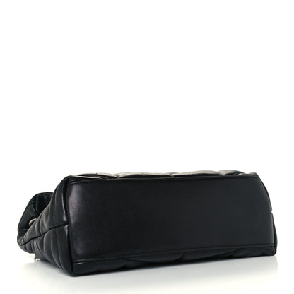 Saint Laurent Lambskin Quilted Small Loulou Puffer Monogram Chain Satchel Black 4 of 11