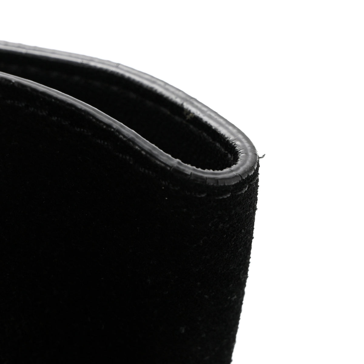 Patent Suede Medium Trapeze Black
