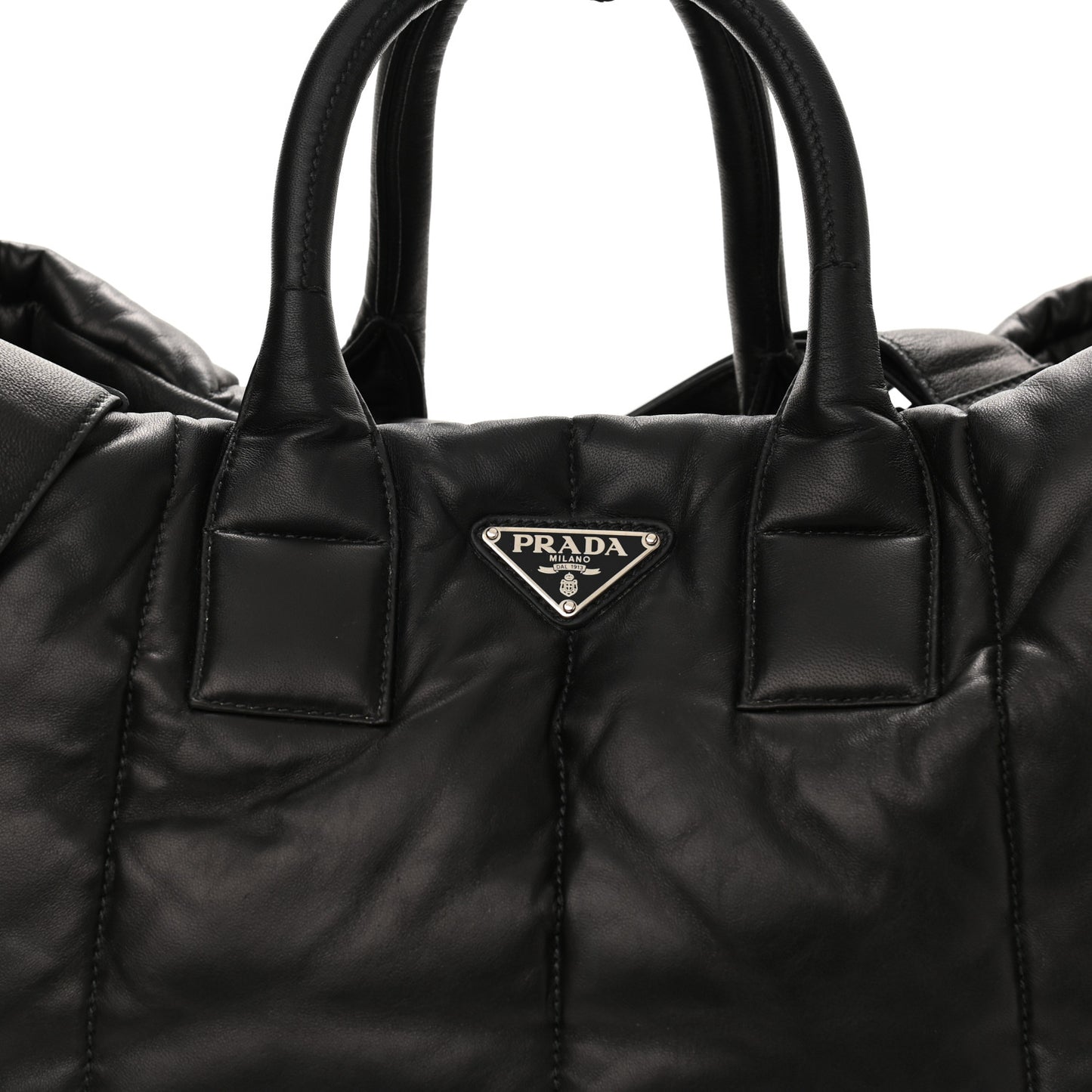 Nappa Bomber Tote Black