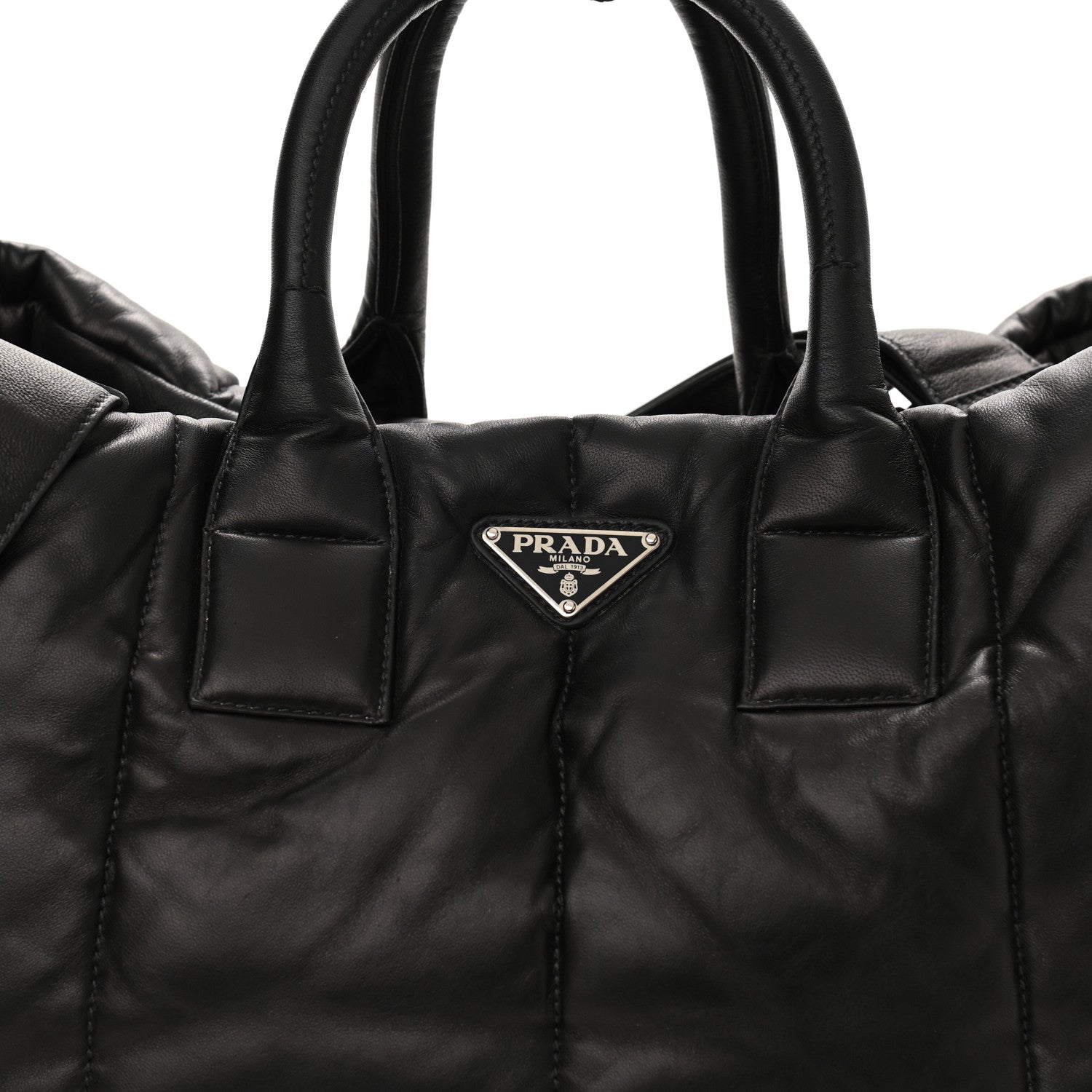 Prada Nappa Bomber Tote Black 8 of 11