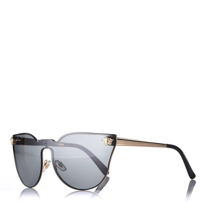 Versace Medusa Cat Eye JJ Sunglasses 2120 Black Gold 1 of 7