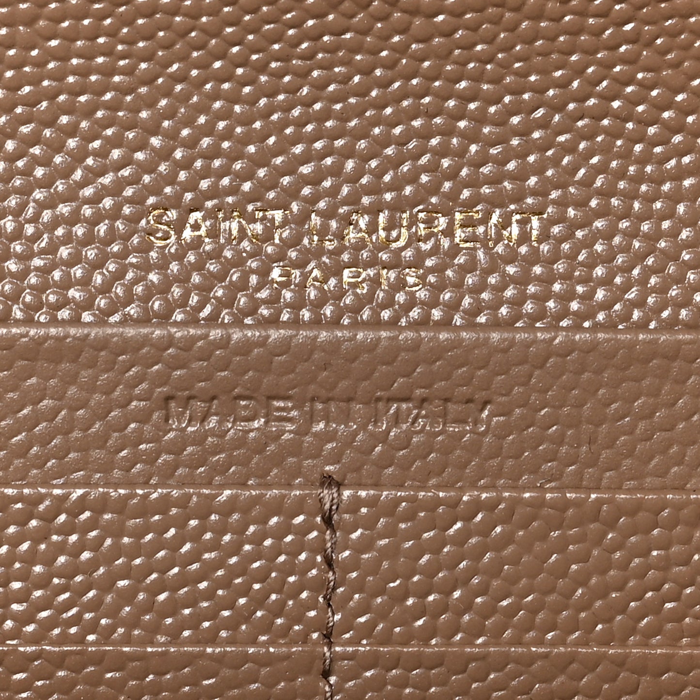 Grain De Poudre Matelasse Chevron Monogram Flap Wallet Taupe